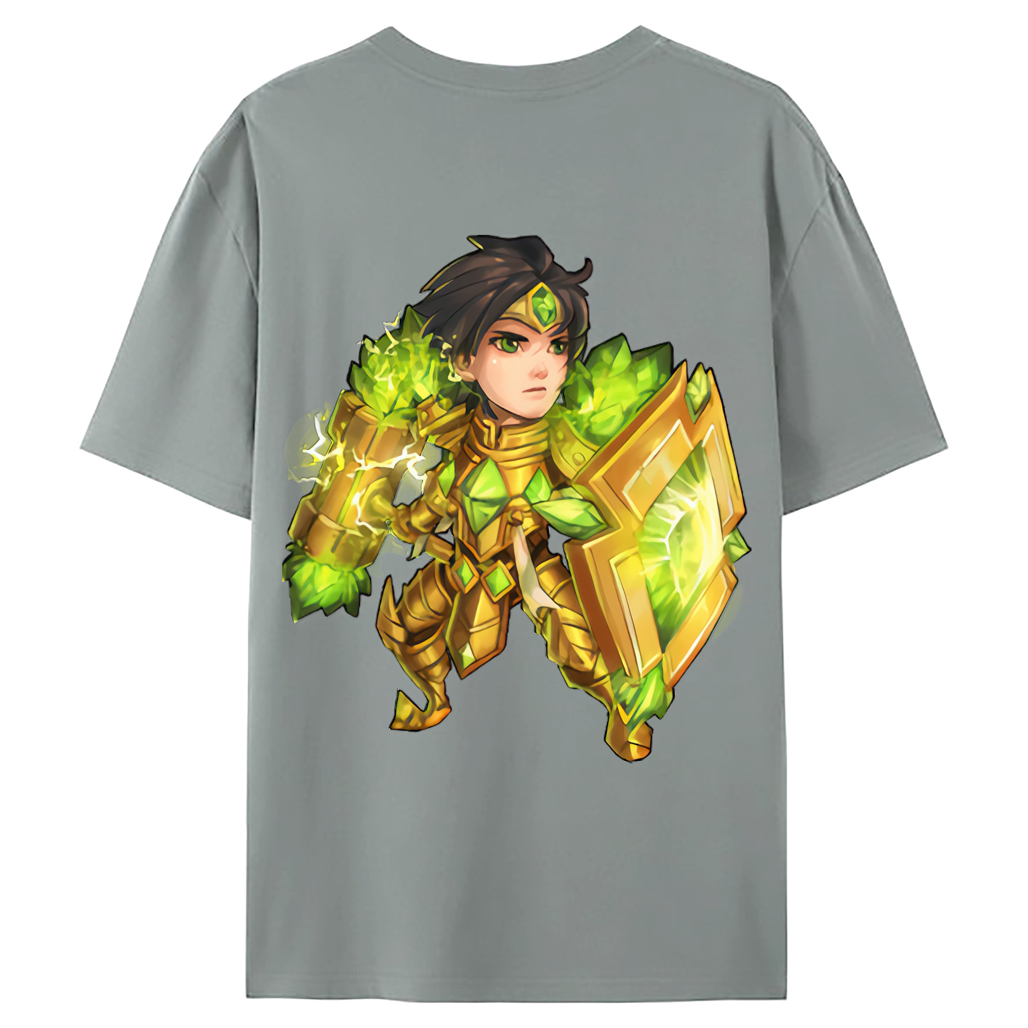 （画像用） リーグ・オブ・レジェンド League of Legends LOL 綿100％ メンズ半袖Tシャツ（バックプリント） 通気性